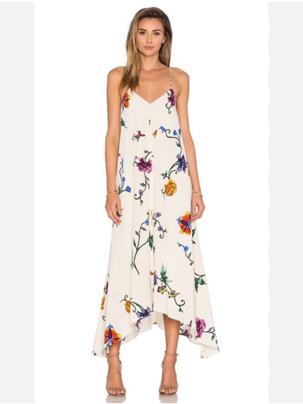 Tibi Bella Flora silk dress